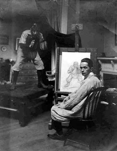 J.C. in Studio with Baseball Catcher web.jpg (46791 bytes)